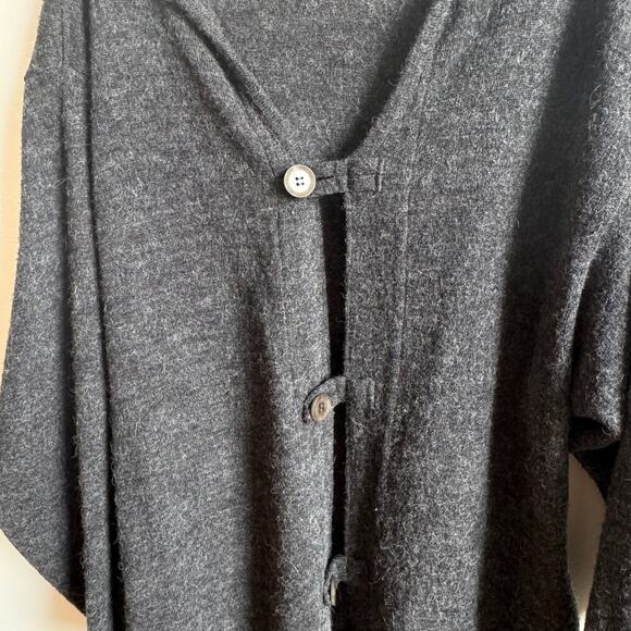 Y’s YOHJI YAMAMOTO 3 Button long Cardigan Alpaca Wool Blend - Picture 3 of 5